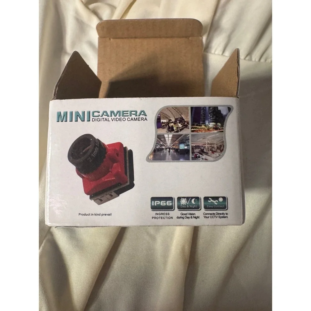 Mini Digital Video Camera RC3384A IP66 Day Night CCTV FPV Red 2.1mm Lens Kit